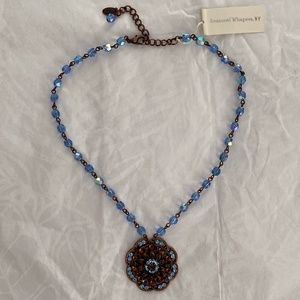 Seasonal Whispers NWT Copper & Crystal Necklace